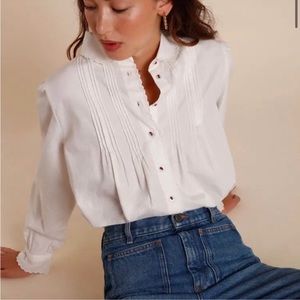 Rouje - Lola Shirt - Brodee Ecru - 38